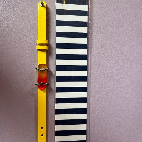 NWT Stella & Dot - Keep Collective reversible yellow/camel leather band & charm - Picture 2 of 4